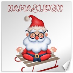 Santa Glasses Yoga Chill Vibe Canvas 12  X 12 