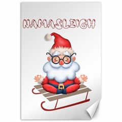 Santa Glasses Yoga Chill Vibe Canvas 12  X 18 