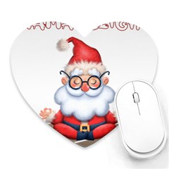 Santa Glasses Yoga Chill Vibe Heart Mousepad