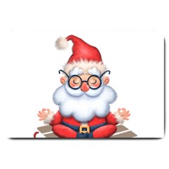 Santa Glasses Yoga Chill Vibe Large Doormat