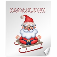 Santa Glasses Yoga Chill Vibe Canvas 11  X 14  by Sarkoni