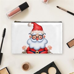 Santa Glasses Yoga Chill Vibe Cosmetic Bag (medium)