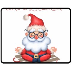 Santa Glasses Yoga Chill Vibe Fleece Blanket (medium)