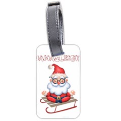 Santa Glasses Yoga Chill Vibe Luggage Tag (two Sides)