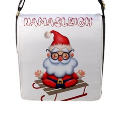 Santa Glasses Yoga Chill Vibe Flap Closure Messenger Bag (l)