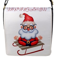 Santa Glasses Yoga Chill Vibe Flap Closure Messenger Bag (s) by Sarkoni