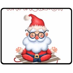 Santa Glasses Yoga Chill Vibe Two Sides Fleece Blanket (medium)