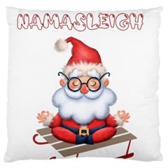 Santa Glasses Yoga Chill Vibe Large Premium Plush Fleece Cushion Case (one Side)