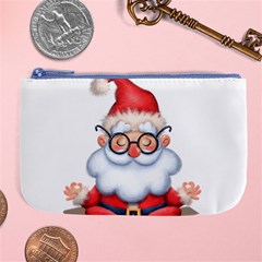 Santa Glasses Yoga Chill Vibe Large Coin Purse