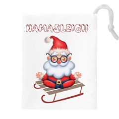 Santa Glasses Yoga Chill Vibe Drawstring Pouch (4xl)