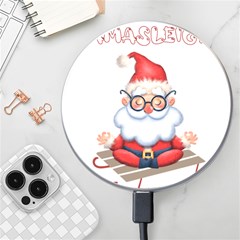 Santa Glasses Yoga Chill Vibe Wireless Fast Charger(white)