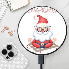 Santa Glasses Yoga Chill Vibe Wireless Fast Charger(black)