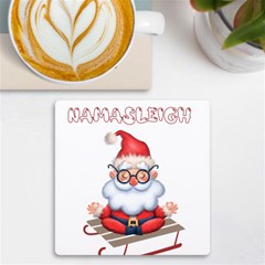 Santa Glasses Yoga Chill Vibe Uv Print Square Tile Coaster 