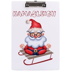 Santa Glasses Yoga Chill Vibe A4 Acrylic Clipboard