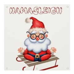 Santa Glasses Yoga Chill Vibe Banner And Sign 4  X 4 