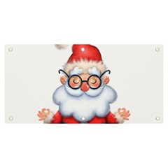 Santa Glasses Yoga Chill Vibe Banner And Sign 6  X 3 