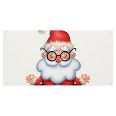 Santa Glasses Yoga Chill Vibe Banner And Sign 8  X 4 