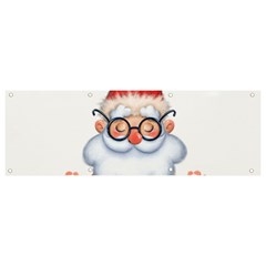 Santa Glasses Yoga Chill Vibe Banner And Sign 9  X 3  by Sarkoni