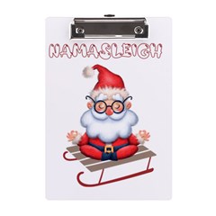 Santa Glasses Yoga Chill Vibe A5 Acrylic Clipboard