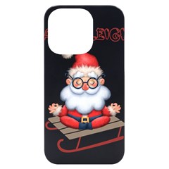 Santa Glasses Yoga Chill Vibe Iphone 14 Pro Black Uv Print Case