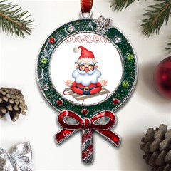 Santa Glasses Yoga Chill Vibe Metal X mas Lollipop With Crystal Ornament