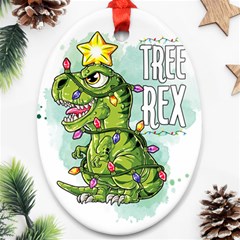 Dinosaur T-rex Dino Tyrannasaurus Ornament (oval)