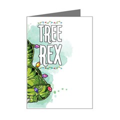 Dinosaur T-rex Dino Tyrannasaurus Mini Greeting Card by Sarkoni