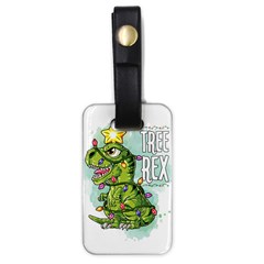 Dinosaur T-rex Dino Tyrannasaurus Luggage Tag (one Side) by Sarkoni