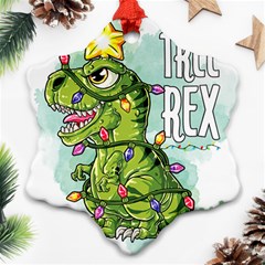 Dinosaur T-rex Dino Tyrannasaurus Ornament (snowflake)