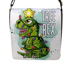 Dinosaur T-rex Dino Tyrannasaurus Flap Closure Messenger Bag (l) by Sarkoni