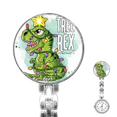 Dinosaur T-rex Dino Tyrannasaurus Stainless Steel Nurses Watch by Sarkoni