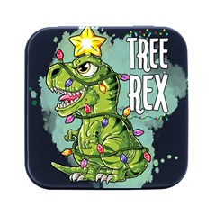 Dinosaur T-rex Dino Tyrannasaurus Square Metal Box (black) by Sarkoni