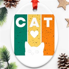 Cat Kitten Pet Animal Feline Cat Ornament (oval)