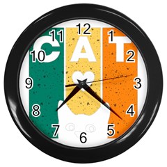 Cat Kitten Pet Animal Feline Cat Wall Clock (black) by Sarkoni