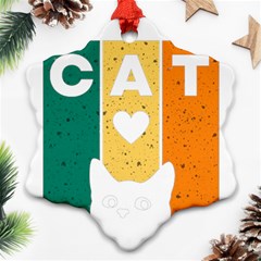 Cat Kitten Pet Animal Feline Cat Ornament (snowflake)