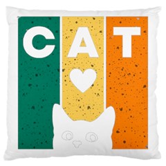 Cat Kitten Pet Animal Feline Cat Large Cushion Case (one Side) by Sarkoni