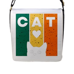 Cat Kitten Pet Animal Feline Cat Flap Closure Messenger Bag (l) by Sarkoni