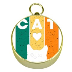 Cat Kitten Pet Animal Feline Cat Gold Compasses by Sarkoni