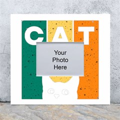 Cat Kitten Pet Animal Feline Cat White Wall Photo Frame 5  X 7  by Sarkoni