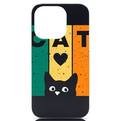 Cat Kitten Pet Animal Feline Cat Iphone 14 Pro Black Uv Print Case by Sarkoni