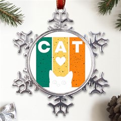 Cat Kitten Pet Animal Feline Cat Metal Large Snowflake Ornament by Sarkoni