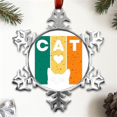 Cat Kitten Pet Animal Feline Cat Metal Small Snowflake Ornament by Sarkoni