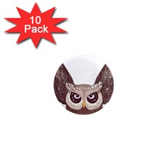 Owl Bird Feathers 1  Mini Magnet (10 Pack)  by Sarkoni