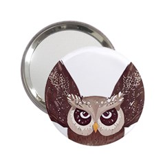 Owl Bird Feathers 2 25  Handbag Mirrors by Sarkoni