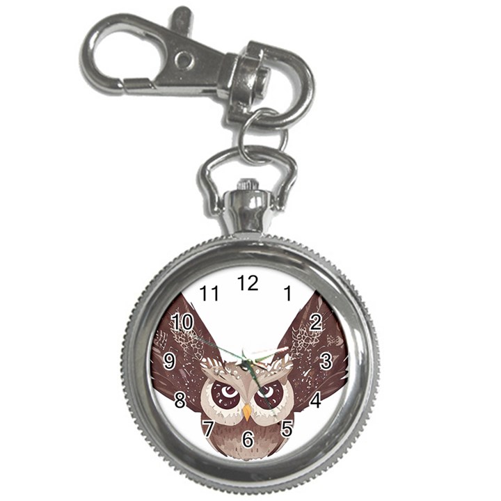 Owl Bird Feathers Key Chain Watches