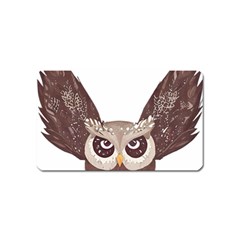 Owl Bird Feathers Magnet (name Card) by Sarkoni