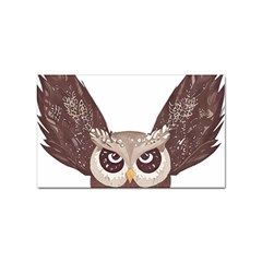 Owl Bird Feathers Sticker Rectangular (10 Pack)