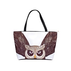 Owl Bird Feathers Classic Shoulder Handbag by Sarkoni