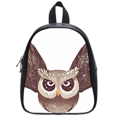 Owl Bird Feathers School Bag (small) by Sarkoni