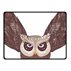 Owl Bird Feathers Fleece Blanket (small) by Sarkoni